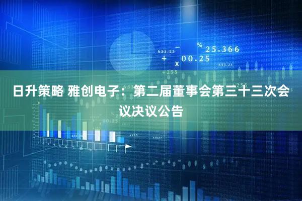 日升策略 雅创电子：第二届董事会第三十三次会议决议公告